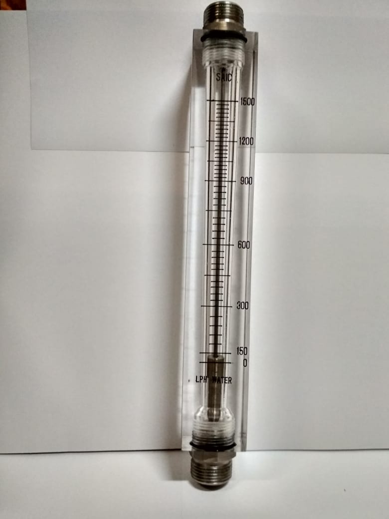 Acrylic Body Rotameter in Flow Range of 0-1500 LPH 